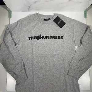 The Hundreds Heather Grey Bar Logo Long Sleeve Tee Size Small Men's - Picture 1 of 4
