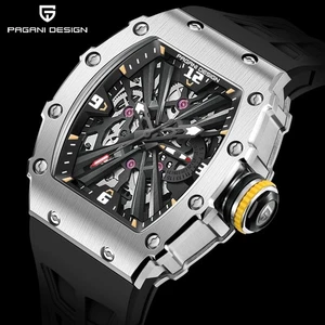 PAGANI DESIGN Herrenuhr Automatik Skelettuhr für Männer Saphir Uhren GESCHENK - Bild 1 von 7