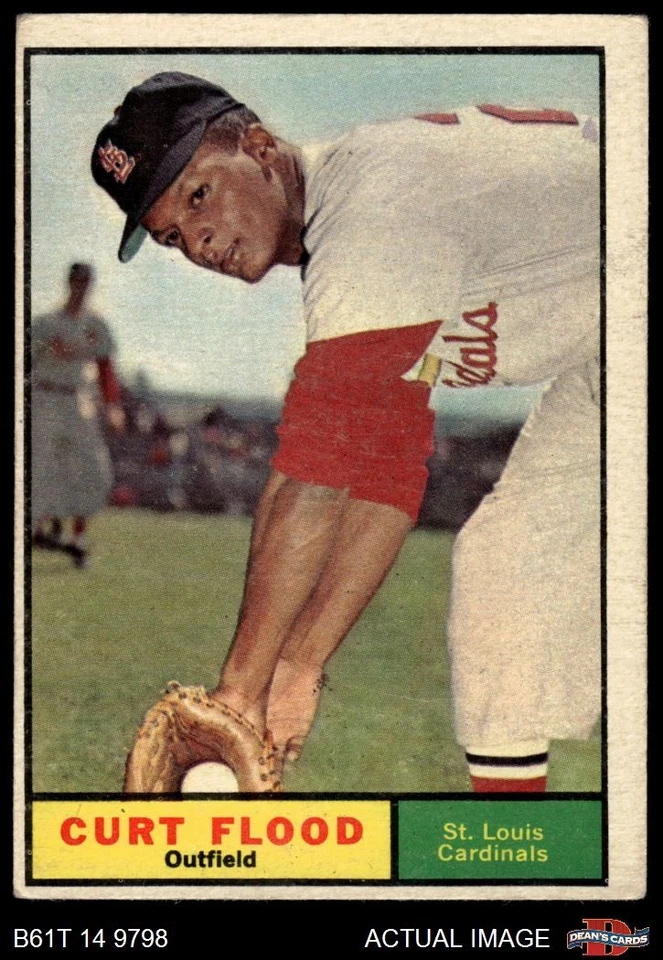 1961 Topps #438 Curt Flood Cardinals 1.5 - FAIR - Image 1 of 1