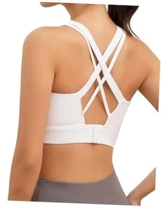Sports Bras for Women, High Impact Push Up Criss Cross Back Medium D-white - Picture 1 of 7