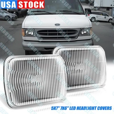 Faros LED 2x7" 7x6" aspecto original para Ford E-150 E-250 E-350 Econoline Foto 1 de 4