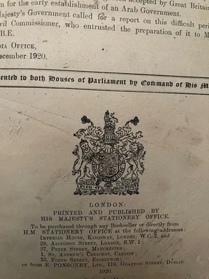 1920 Review of the Civil Administration of Mesopotamia G. Bell; Iraq Arabs Kurds - Image 1 of 4