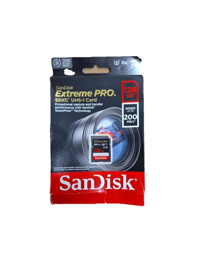 SanDisk Extreme PRO 128GB SDXC Speicherkarte - Schwarz - Bild 1 von 1