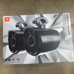 JBL 6.5" 300W Tower X Marine Speakers - Black Cans RGB Brand New - Picture 1 of 2