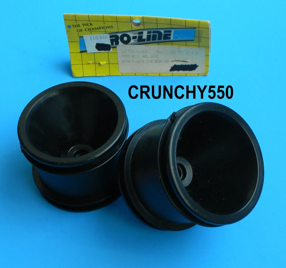 Associated RC10 JRX2 Front Wheels 2.2" Rim Proline 2568 - 2570 Black RC Part - Image 1 of 1