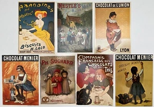 Lot de 7 cartes postales CPM Affiches Publicité Alimentaire Chocolat - Picture 1 of 5