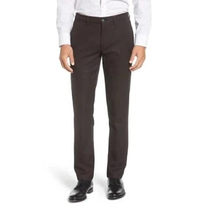 Ted Baker London Mens Dark Red Speck Slim Fit Trousers Dress Pants Size 36 - Picture 1 of 6