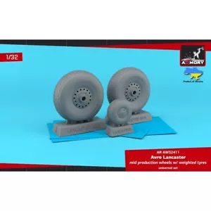 Armory Models AR AW32411 1:32 Avro Lancaster Wheels Mid Type mit gewichteten Reifen - Bild 1 von 6
