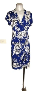 Jacqui E size M approx 14 work office casual dinner floral summer dress - Picture 1 of 6