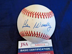 Gene Woodling (D. 2001) Signed / Autographed OAL Bobby Brown Baseball JSA COA - Picture 1 of 6