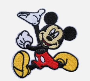 MICKEY MOUSE - VINTAGE DISNEY - Embroidered Iron-On/Sew-On Patch - Picture 1 of 2