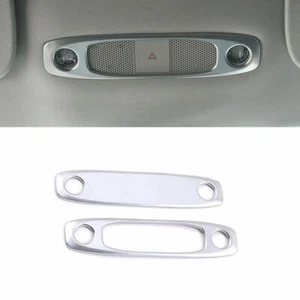 Silver ABS Front+Rear Reading Lamp Frame Cover Trim For Tesla Model 3 2017-2021 - Imagen 1 de 5