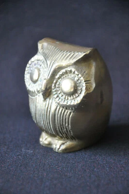 Chouette en laiton figurine miniature pour vitrine  - Photo 1/4