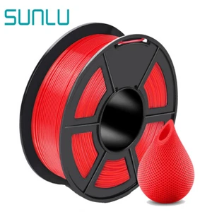 Filamento de impresora 3D rojo Sunlu 1,75 mm PETG 1 KG 100% libre de burbujas +/-0,02 mm - Imagen 1 de 7