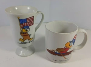Set of 2 Sam the Eagle 1984 US Olympic Team Coffee Cups by Papel 1980 - Picture 1 of 6