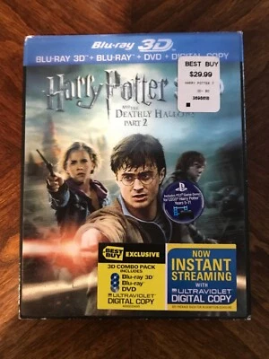 Harry Potter and the Deathly Hallows: Pt 2 (3D 2D Blu-ray DVD) w/ slipcover - Image 1 of 4