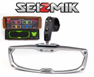 GREEN Seizmik Halo-RA Cast Rear View Mirror- 2015-2023 Polaris RZR 900 / 900 S - Image 1 of 4