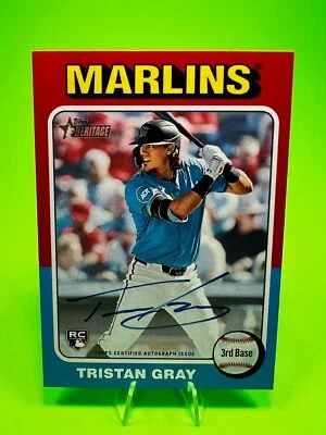 2024 Tristan Gray Topps Heritage High Number #ROA-TG Autograph - Image 1 of 4