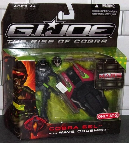 GI Joe Rise of Cobra COBRA EEL w/ WAVE CRUSHER 3.75" Figure Target 2009 Sealed Cover
