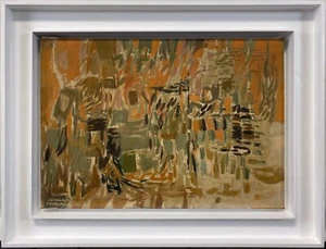 1958 Clifford Mitchell Jr. African American Gestural Abstract Expressionist Oil - Picture 1 of 9