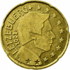 [#695615] Luxemburg, 20 Euro Cent, 2002, SS, Messing, KM:79