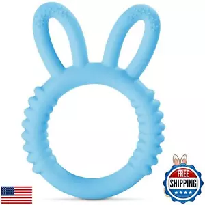 Easter Baby Teething Toys Bunny Baby Teether Toys Baby Easter Basket Stuffers - Picture 1 of 5
