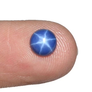 Zafiro estrella natural 6,00 quilates cabujón redondo gema suelta para pulsera y pendiente - Imagen 1 de 5