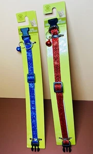 Greenbrier Perrera Gato Collar Con Campana 8”-12” Ajustable Rojo Brillante/Azul, 2 - Imagen 1 de 4