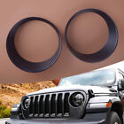 2pcs Headlight Ring Cover Trim Bezels fit for Jeep Wrangler JL Unlimited 2018-22