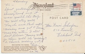 Vintage Disneyland 6 Cent Postage Card Enchanted Tiki Room Magic Kingdom - Picture 1 of 2