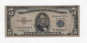 1953A Fünf Dollar Silberzertifikat - im Umlauf - Bild 1 von 3