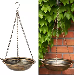 Metal Hanging Bird Baths for Outdoors,Outdoor Bird Feeder,Backyard, Patio Garden - Picture 1 of 12