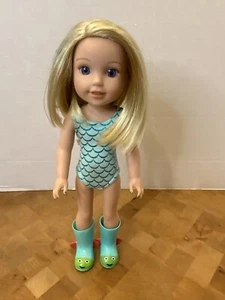 American Girl Gummistiefel Wishers Camille Puppe 14,5 Zoll (Farbe in Haaren und auf Nägeln - Bild 1 von 8