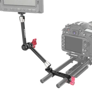 Brazo mágico articulado de 10" con abrazadera de varilla de riel de 15 mm para luz LED/monitor LCD - Imagen 1 de 7