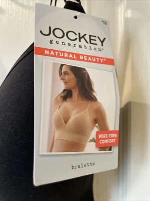 Jockey XXL Black Generation Natural Beauty Wire-free Bralette Style 005584 Nwt - Image 1 of 4