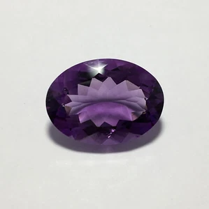 Piedra preciosa facetada amatista púrpura genuina buen color forma ovalada 10,30 quilates - Imagen 1 de 5