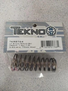 Tekno RC Low Frequency 75mm Front Shock Spring Set Pink 3.82lb/in 1.6x11.0 New!! - Picture 1 of 2