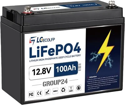 Bateria LiFePO4 12V 100Ah grupo de lítio 24 bateria para RV Marine Solar 100A BMS - Imagem 1 de 4