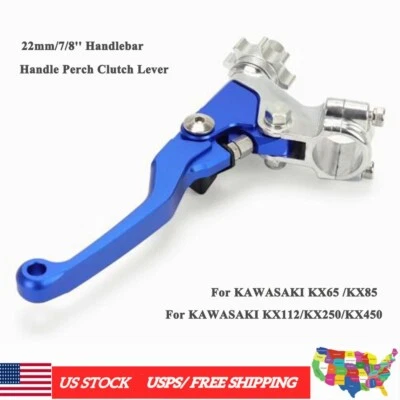 22mm Aluminum Clutch Lever Handle Perch For KAWASAKI KX250 KX450 KX125 KX85 KX65 - Изображение 1 из 4