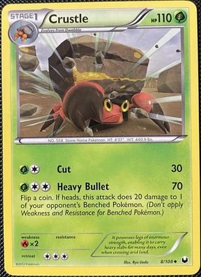 Crustle 8/108 Dark Explorers Regular - Pokémon Card - Image 1 of 2