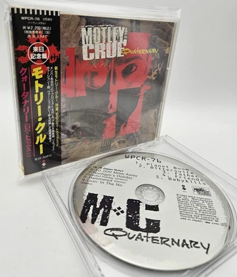 MOTLEY CRUE Quaternary + Japan Only 4 Bonus Tracks Rare CD WPCR-76 w/OBI 1994 Foto 1 de 4