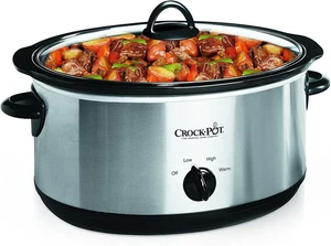 Crock-Pot 7 Quart ovaler manueller Schongarer, Edelstahl (SCV700-S-BR), Versat - Bild 1 von 8