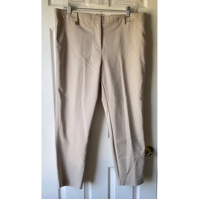 Pantalones Karl Lagerfeld Mujer 14 Pierna Recta Elastizados Carrera Tobillo Minimalista Tostado Foto 1 de 4