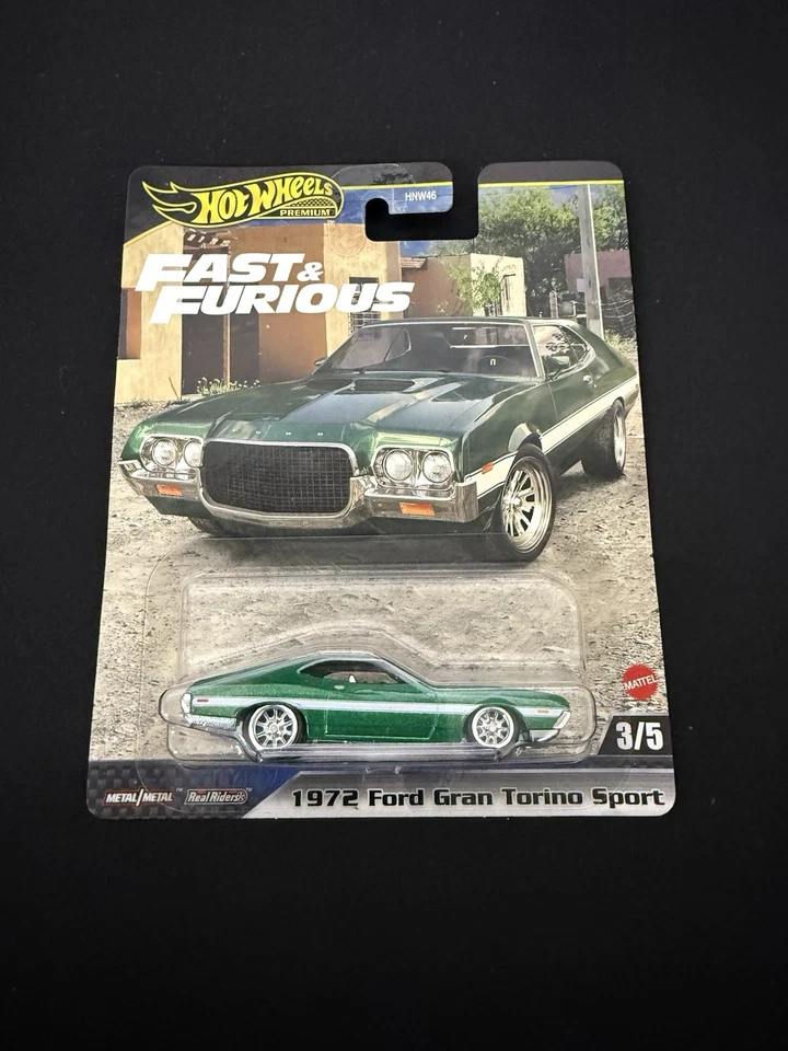 Hot Wheels Premium Fast & Furious 1972 Ford Gran Torino Sport 1:64 Car NEW 2024 - Image 1 of 1