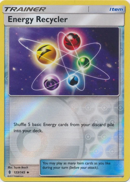 Energy Recycler - 123/145 - Uncommon - Reverse Holo Near Mint Sun & Moon: Guardi - Image 1 of 1