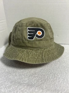 Philadelphia Flyers 90’s Bucket Hat S / M Army Green Drew Pearson NHL Unisex NWT - Picture 1 of 7