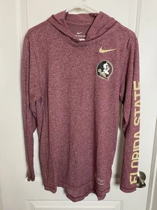 T-Shirt Herren S Nike Garnet Florida State Seminoles meliert Langarm Hoodie - Bild 1 von 6