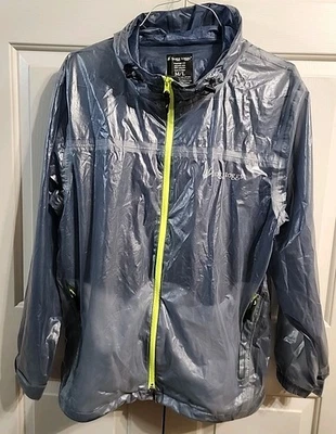 CHAQUETA DE LLUVIA FOGG TOGGS CON CAPUCHA CREMALLERA COMPLETA FRONTAL M/L GRIS AZUL/LIMA 100% POLIÉSTER Foto 1 de 4