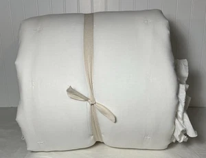 Piumino intero/regina Pottery Barn teen cotone lavato con volant bianco - Foto 1 di 3