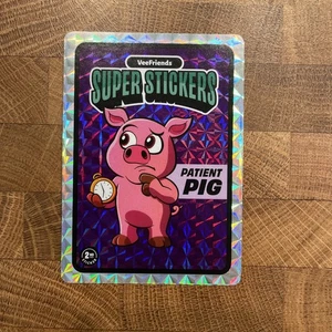 Superpegatinas VeeFriends serie manga 2025 - cerdo paciente - pegatina púrpura - Imagen 1 de 2